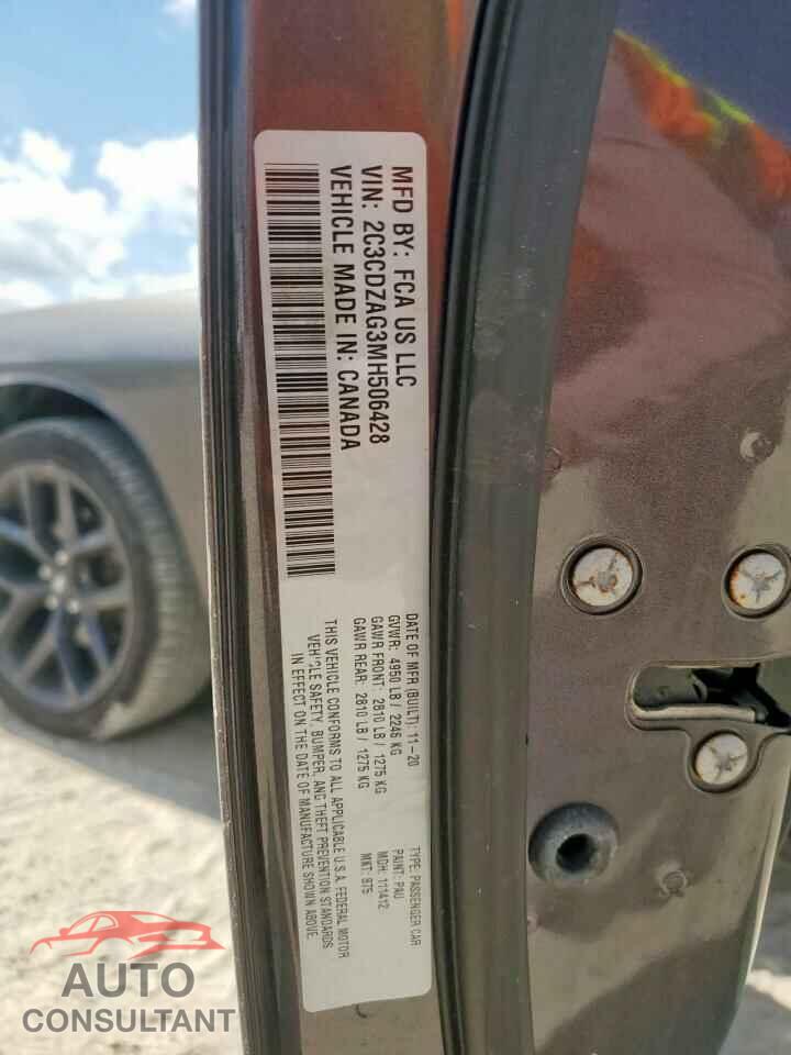 DODGE CHALLENGER 2021 - 2C3CDZAG3MH506428
