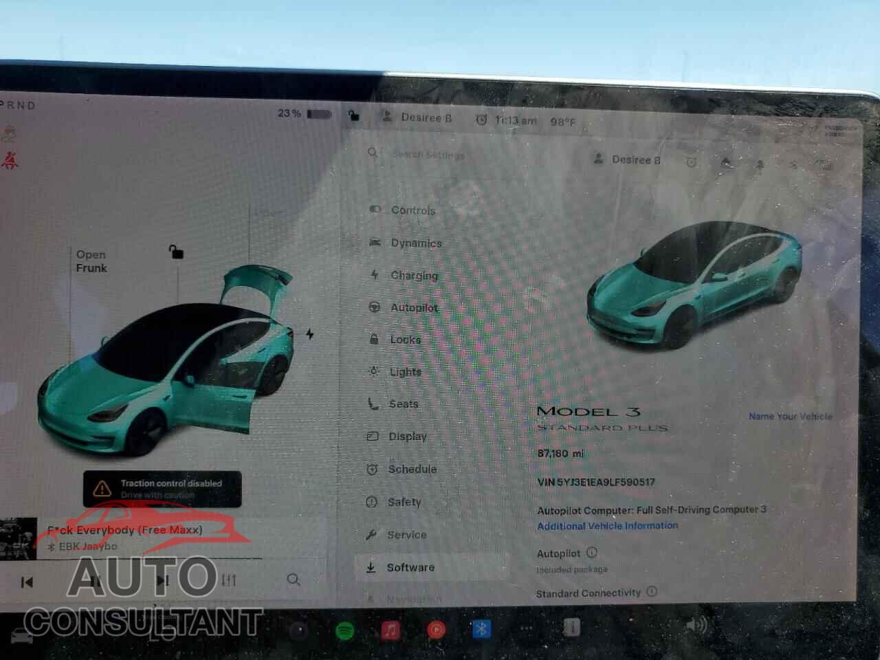 TESLA MODEL 3 2020 - 5YJ3E1EA9LF590517