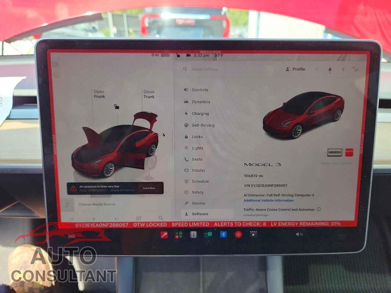 TESLA MODEL 3 2022 - 5YJ3E1EA0NF286057