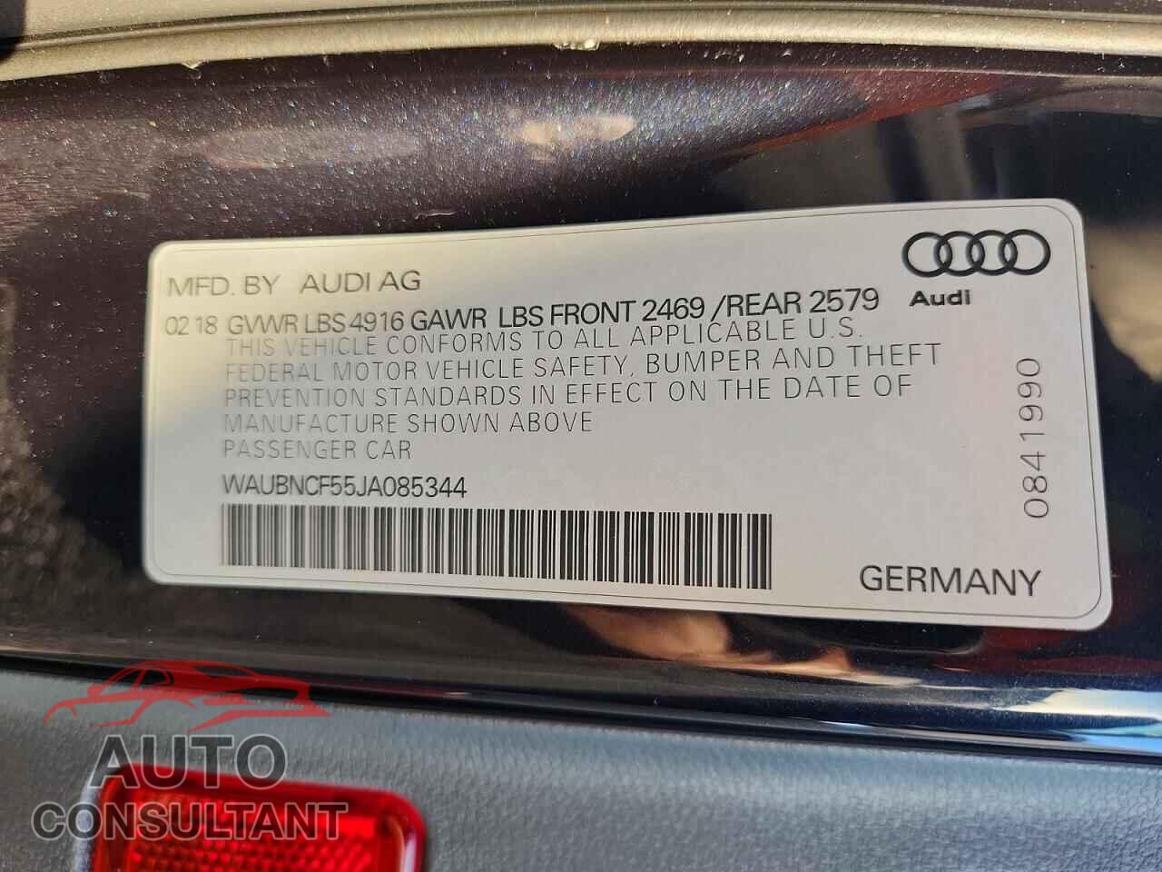 AUDI A5 2018 - WAUBNCF55JA085344