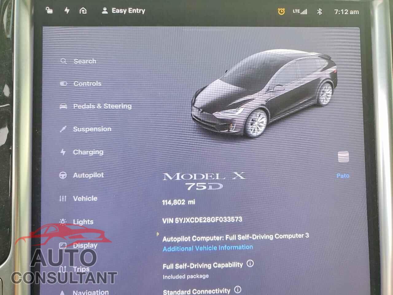 TESLA MODEL X 2016 - 5YJXCDE28GF033573
