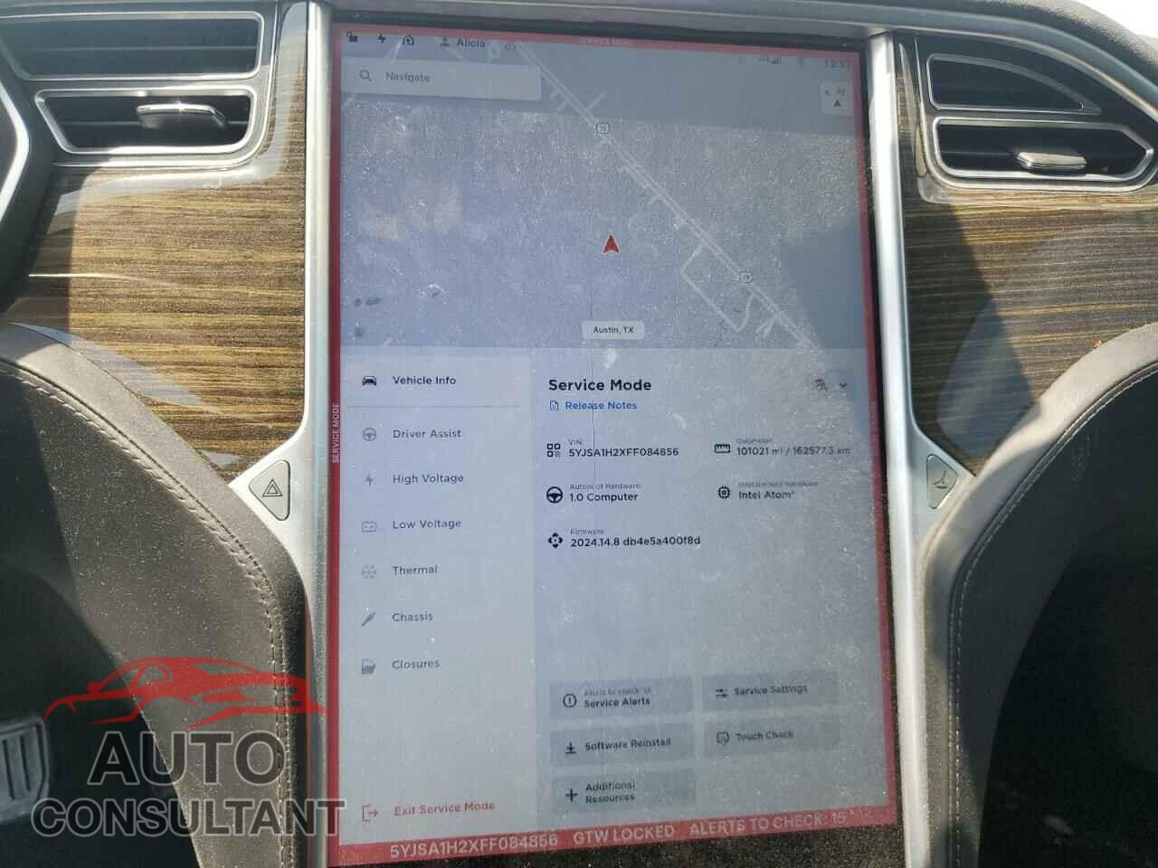 TESLA MODEL S 2015 - 5YJSA1H2XFF084856