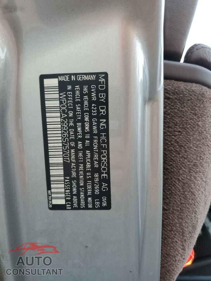 PORSCHE 911 2006 - WP0CA29926S757017
