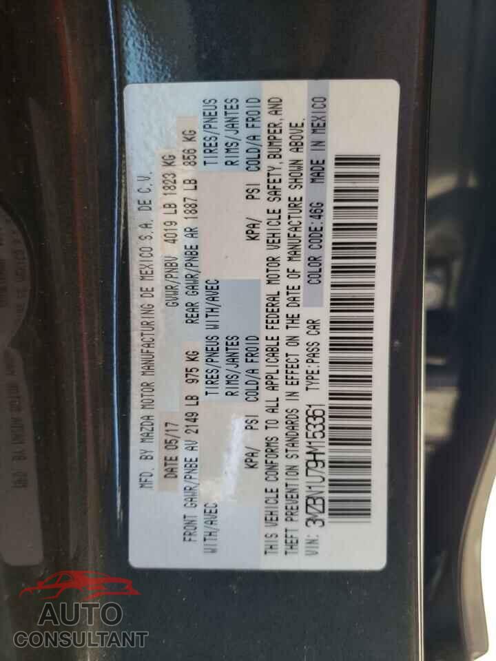 MAZDA 3 2017 - 3MZBN1U79HM153361
