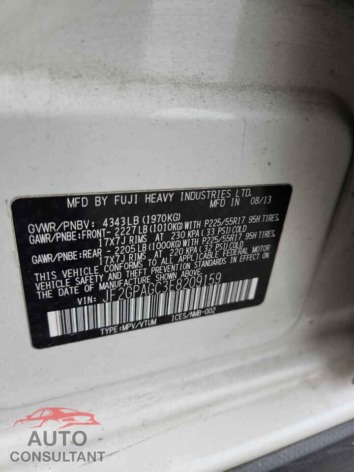 SUBARU XV 2014 - JF2GPAGC3E8209159