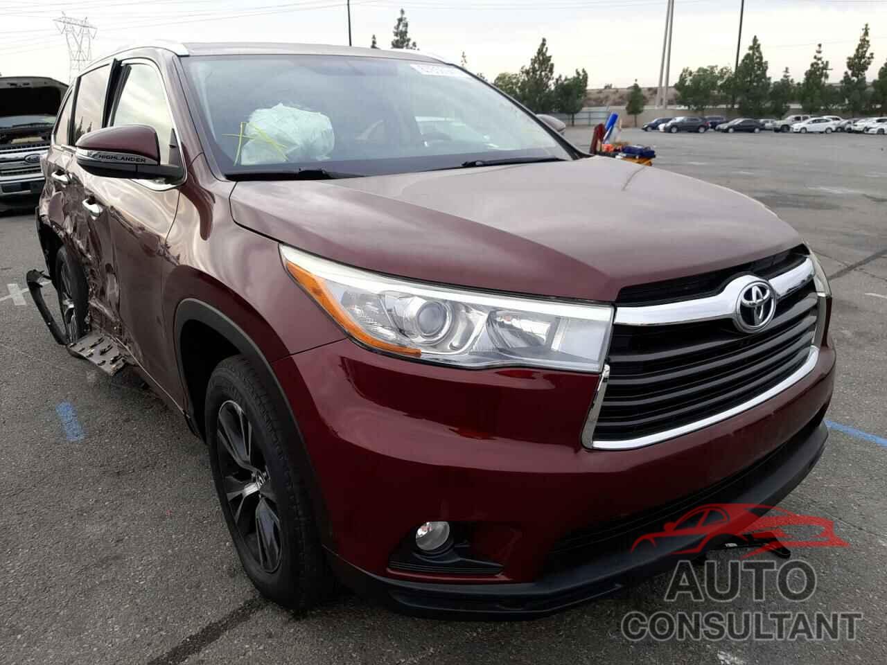 TOYOTA HIGHLANDER 2016 - 5TDKKRFHXGS159264