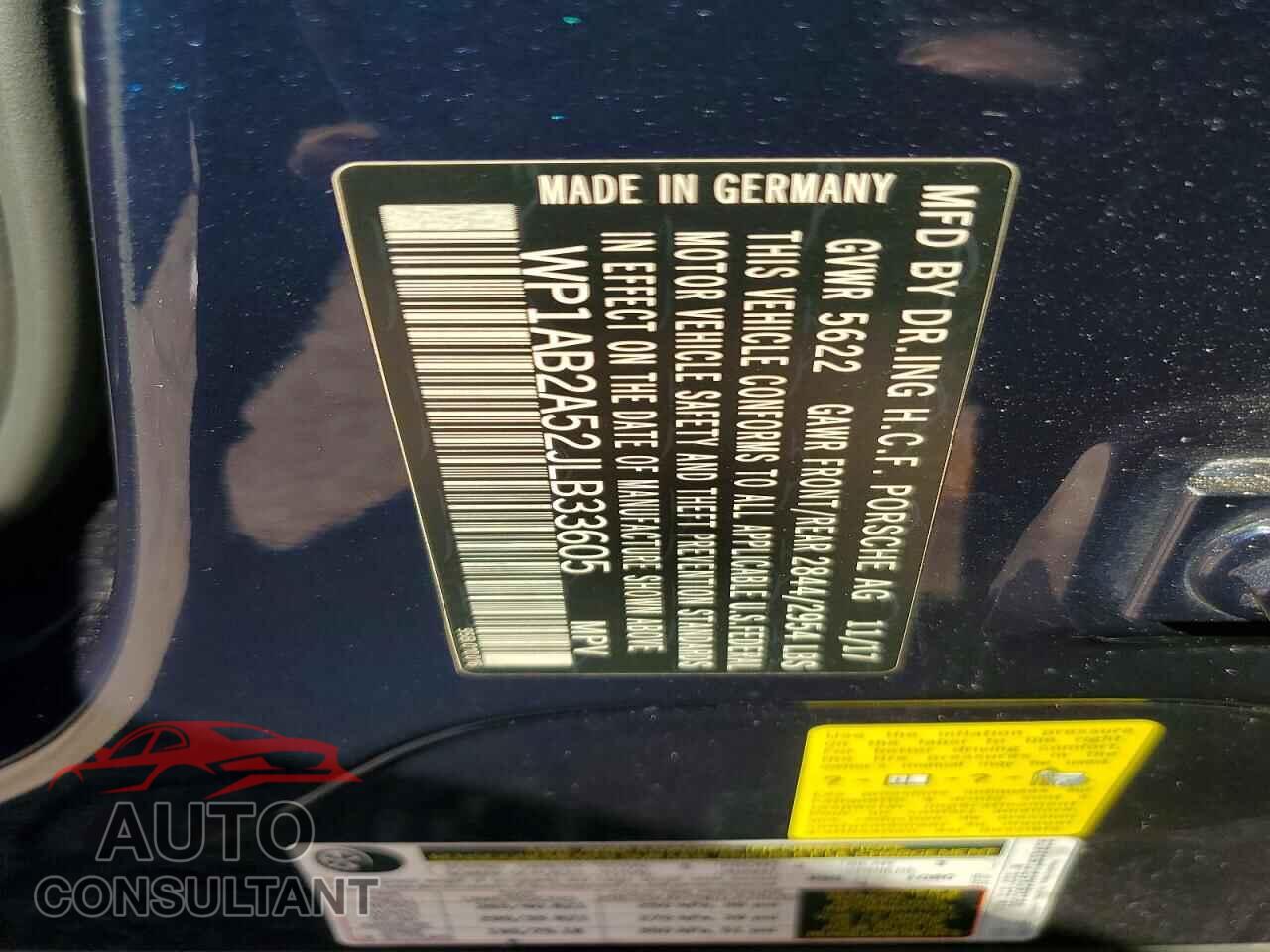 PORSCHE MACAN 2018 - WP1AB2A52JLB33605