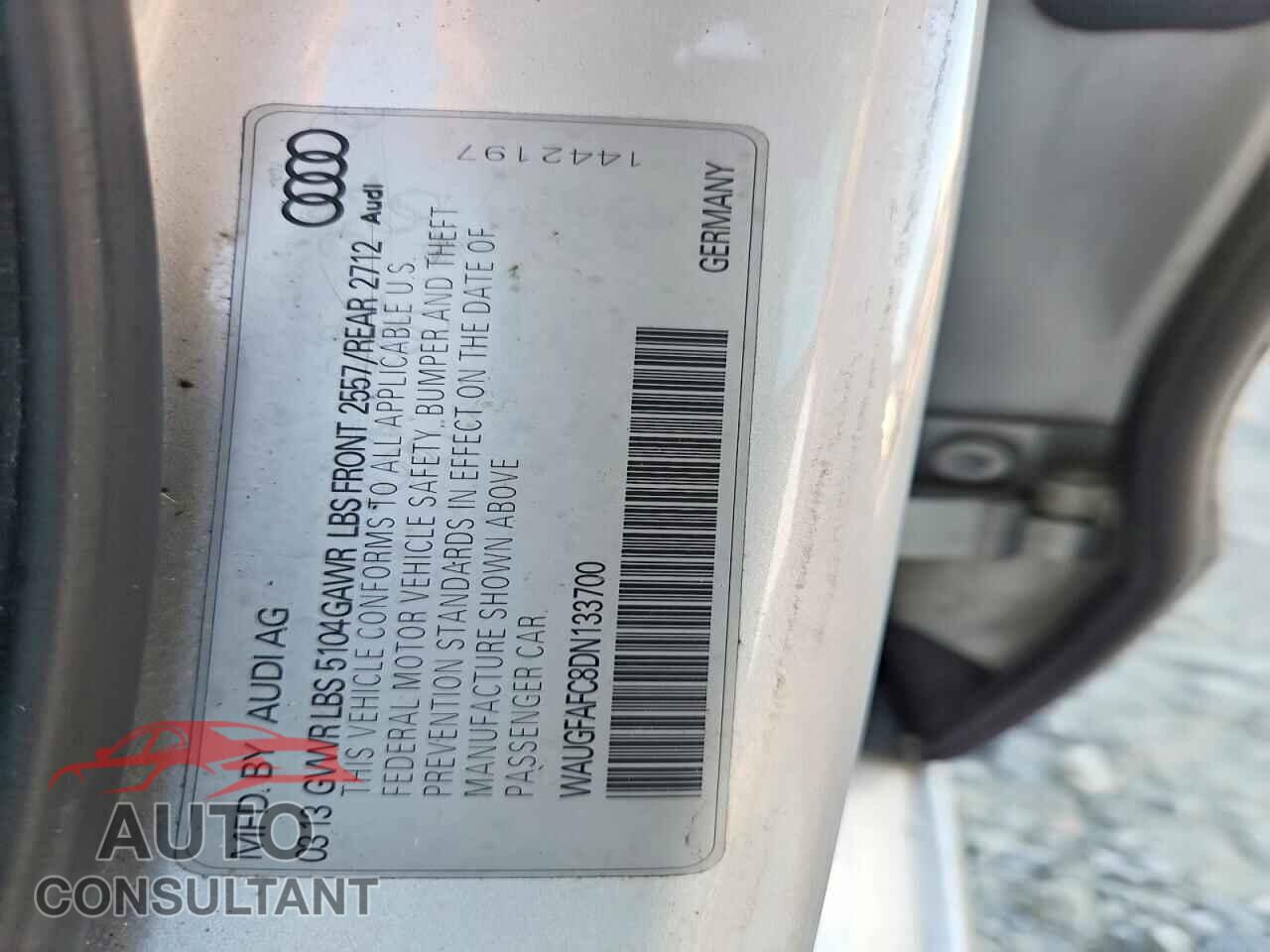 AUDI A6 2013 - WAUGFAFC8DN133700