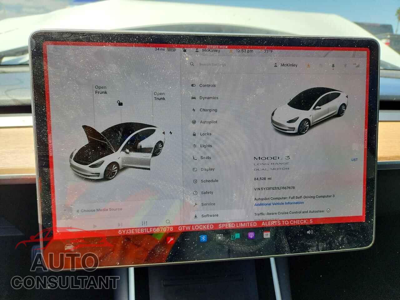 TESLA MODEL 3 2020 - 5YJ3E1EB1LF667678