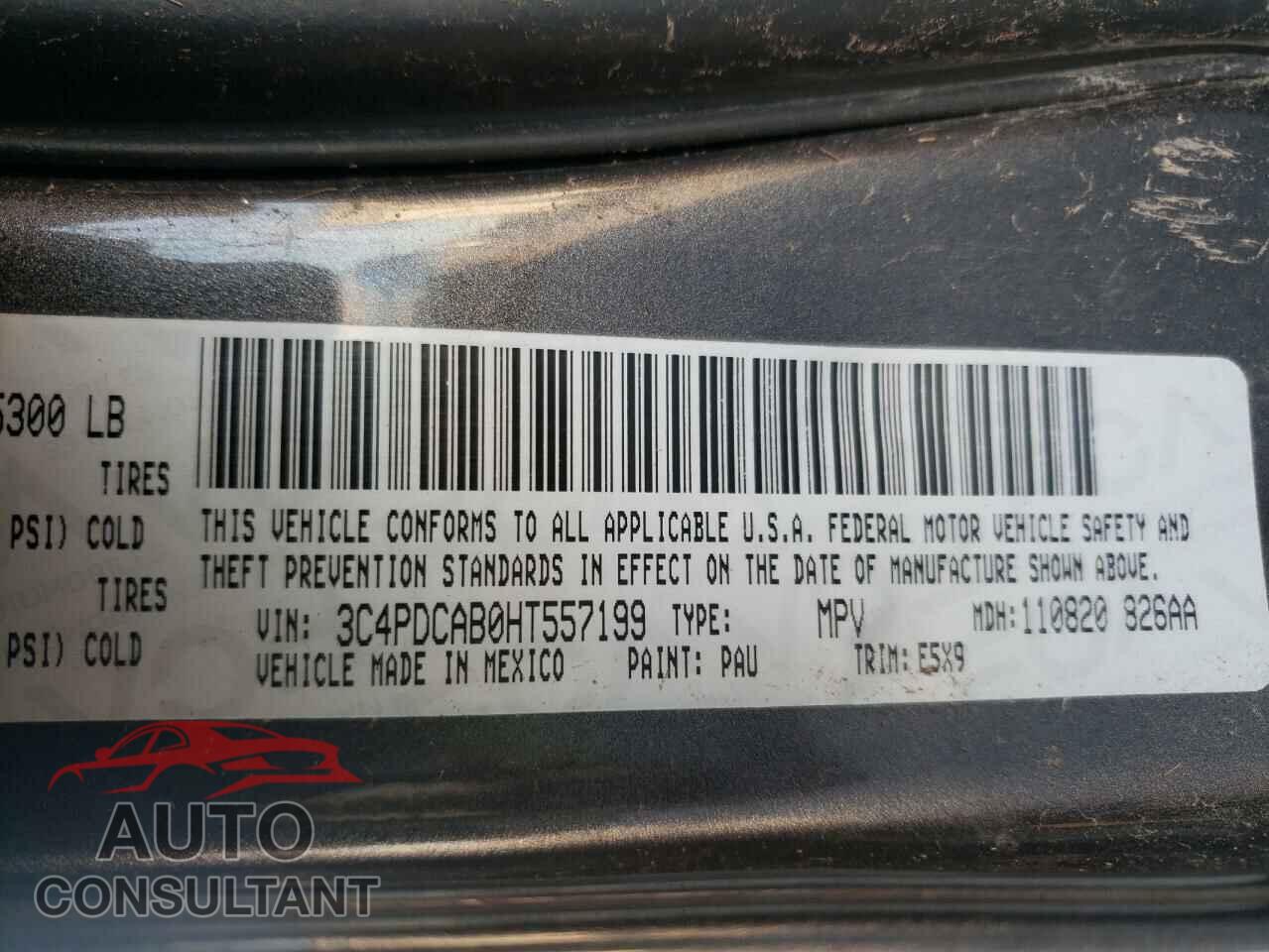 DODGE JOURNEY 2017 - 3C4PDCAB0HT557199