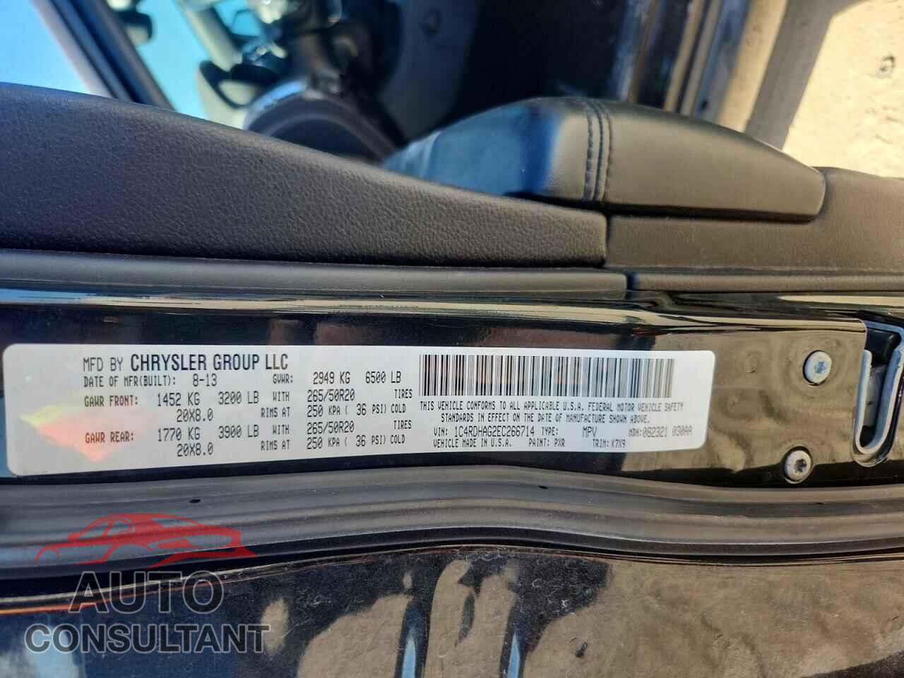 DODGE DURANGO 2014 - 1C4RDHAG2EC266714