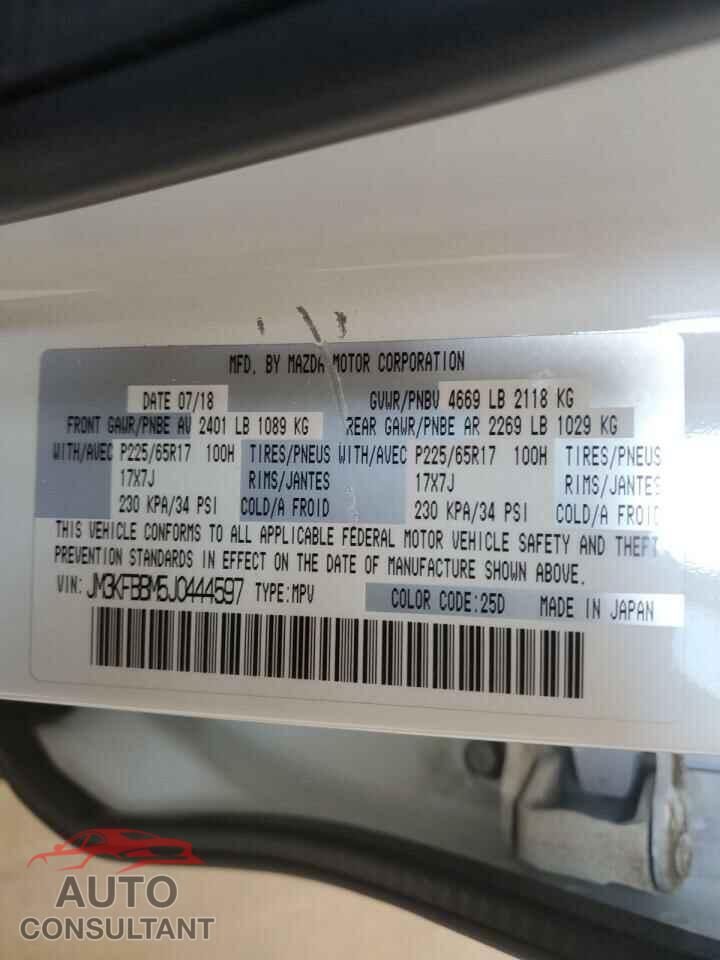 MAZDA CX-5 2018 - JM3KFBBM5J0444597