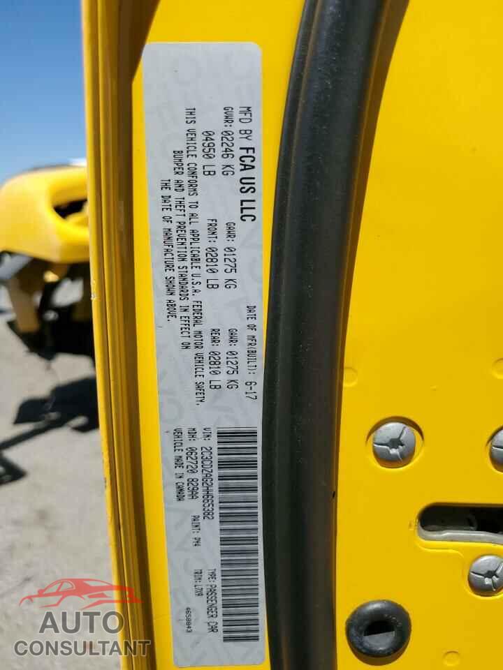 DODGE CHALLENGER 2017 - 2C3CDZAG2HH665382