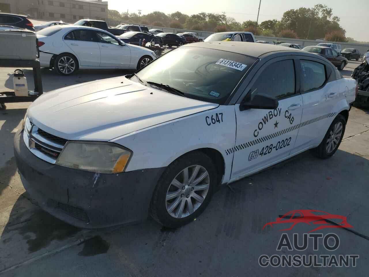 DODGE AVENGER 2013 - 1C3CDZAB6DN648722
