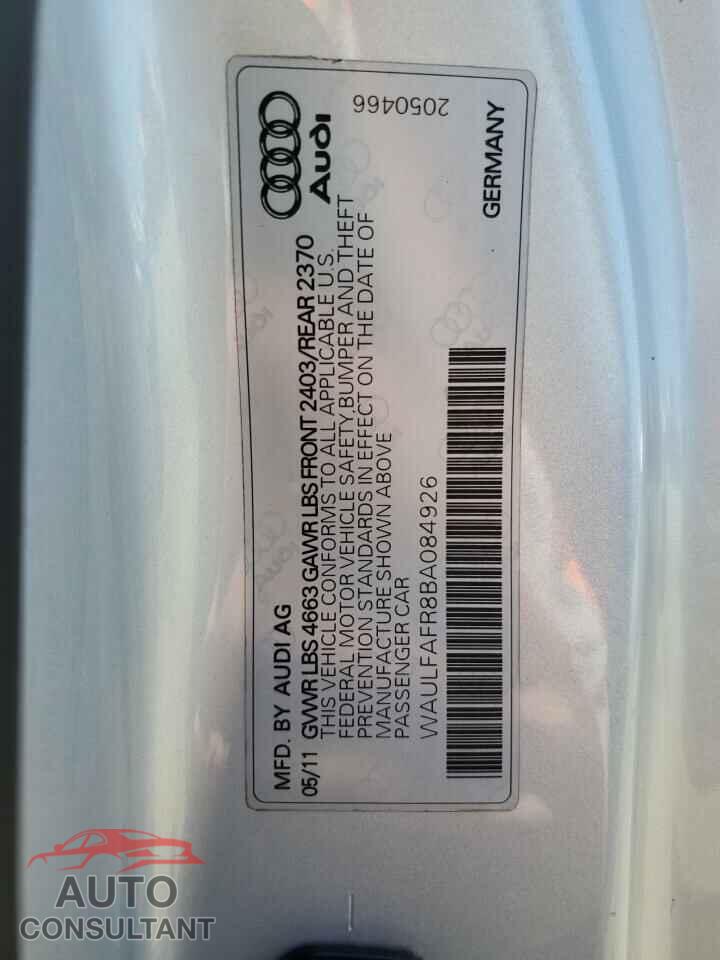 AUDI A5 2011 - WAULFAFR8BA084926