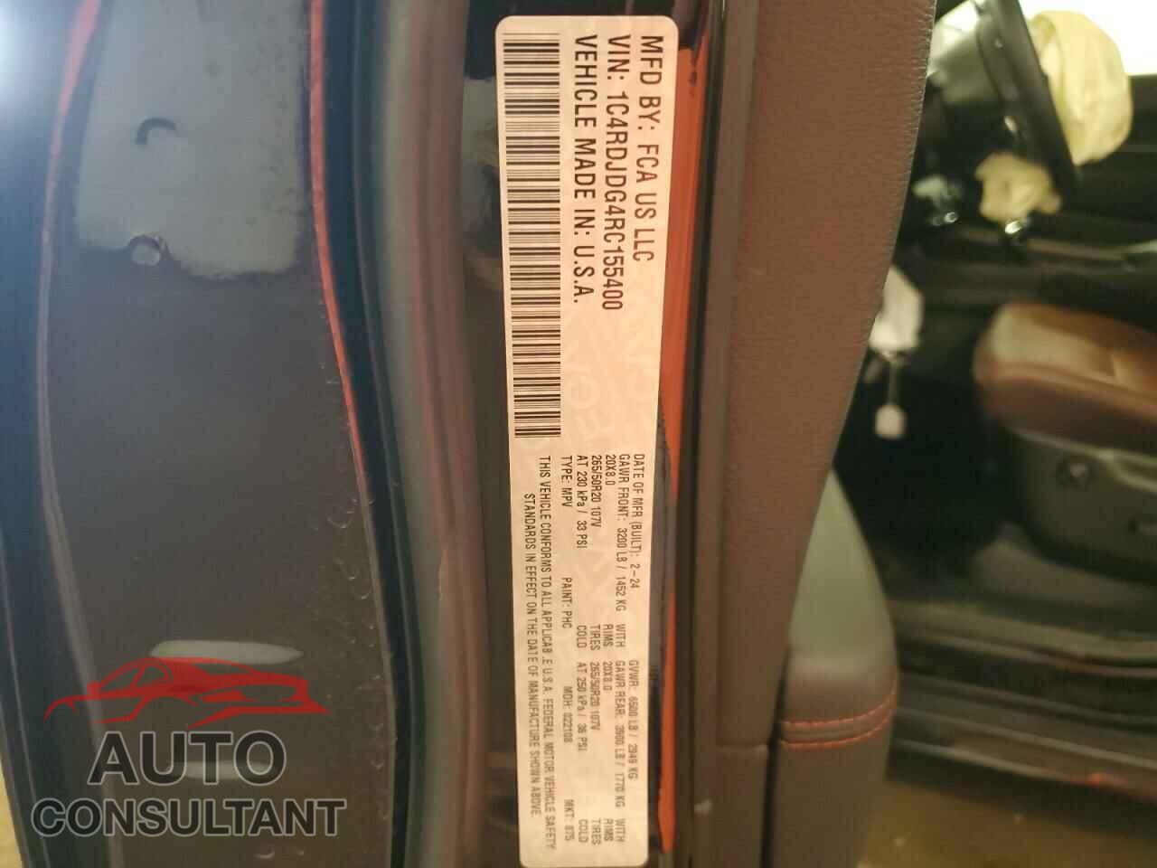 DODGE DURANGO 2024 - 1C4RDJDG4RC155400