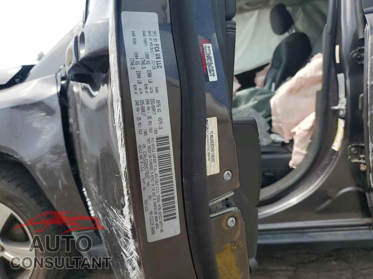 JEEP COMPASS 2017 - 1C4NJDEB2HD178257