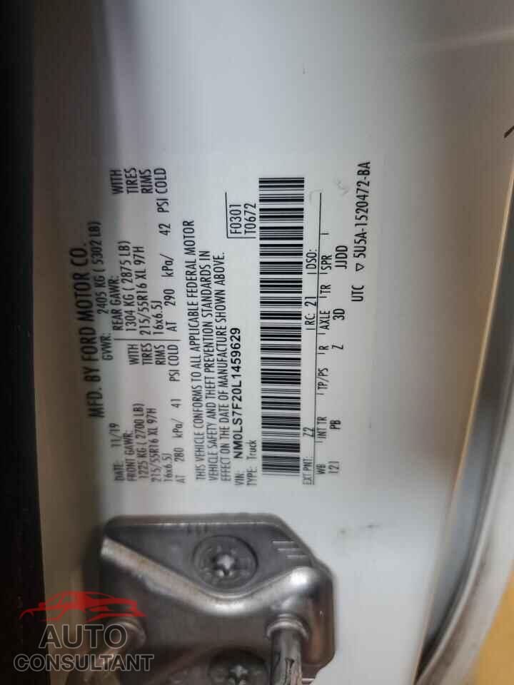 FORD TRANSIT 2020 - NM0LS7F20L1459629