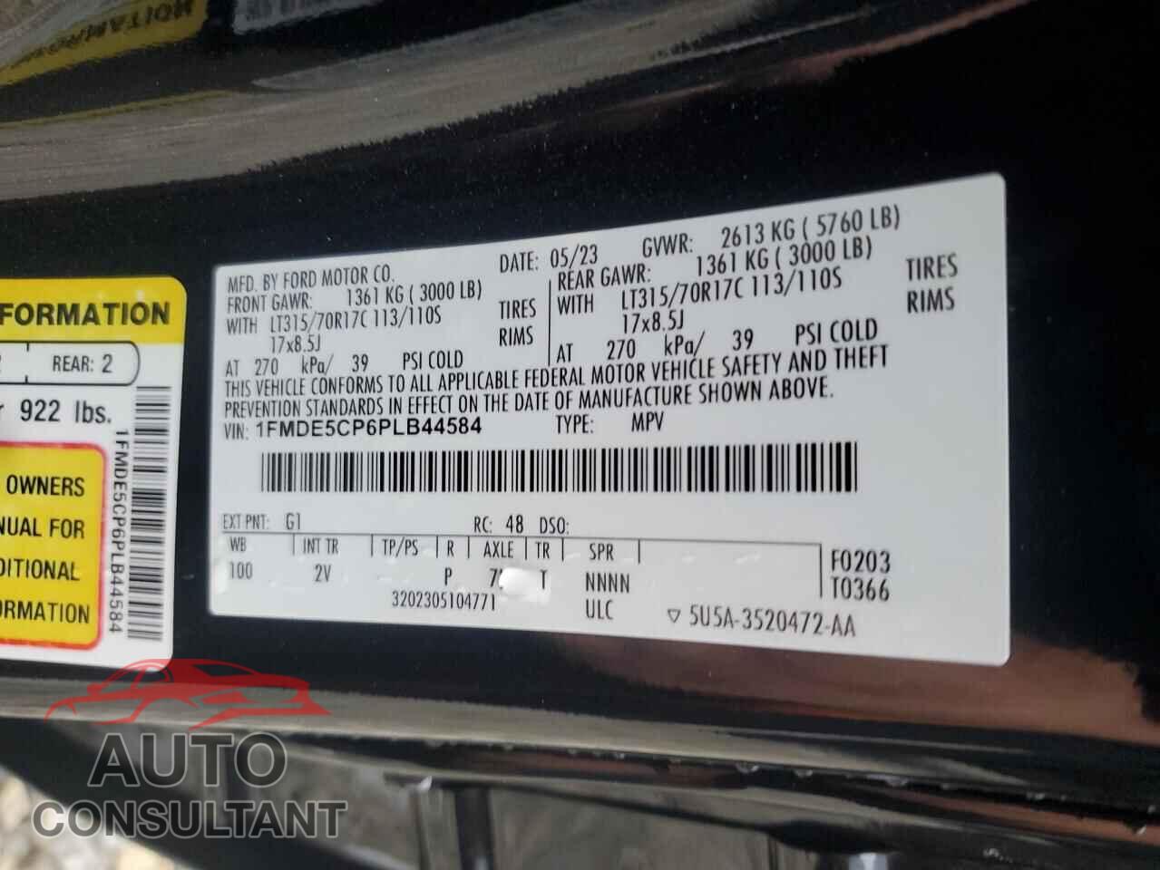 FORD BRONCO 2023 - 1FMDE5CP6PLB44584