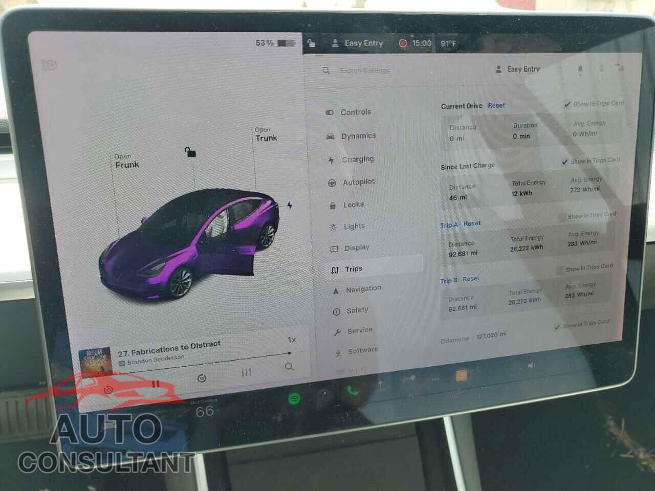TESLA MODEL 3 2018 - 5YJ3E1EB5JF147741