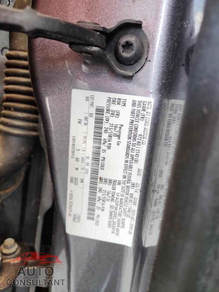 FORD FOCUS 2014 - 1FADP3K29EL292918