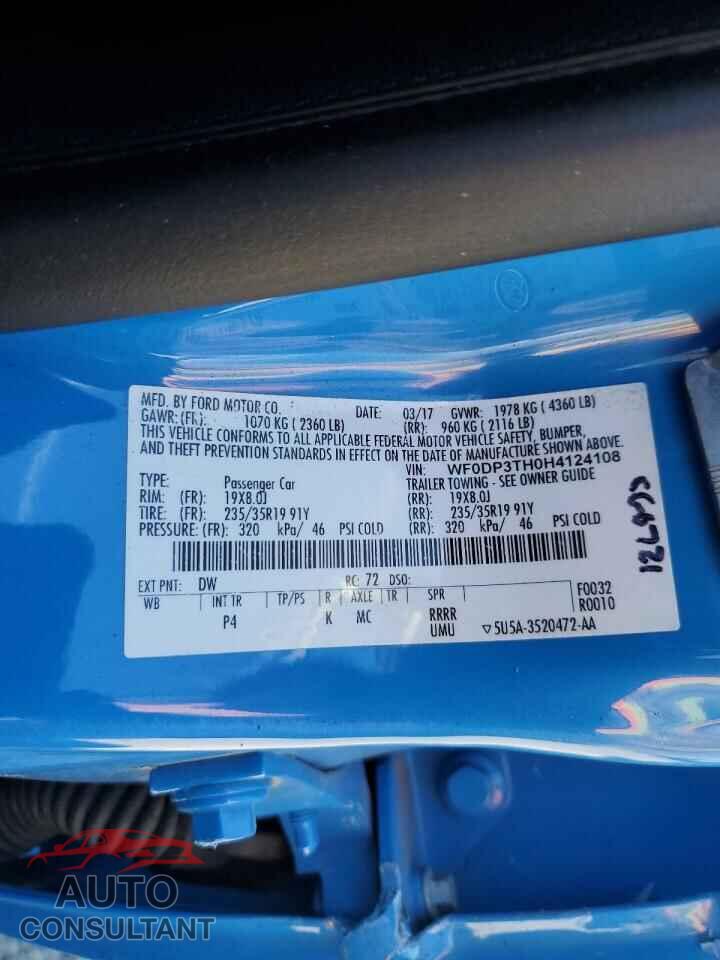 FORD FOCUS 2017 - WF0DP3TH0H4124108