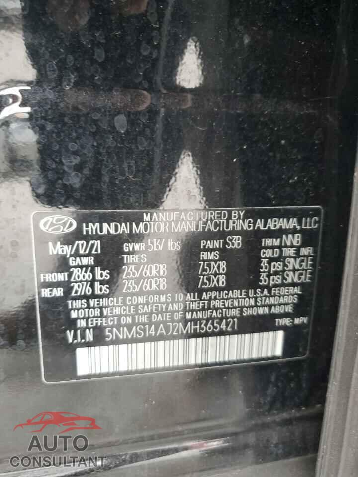 HYUNDAI SANTA FE 2021 - 5NMS14AJ2MH365421