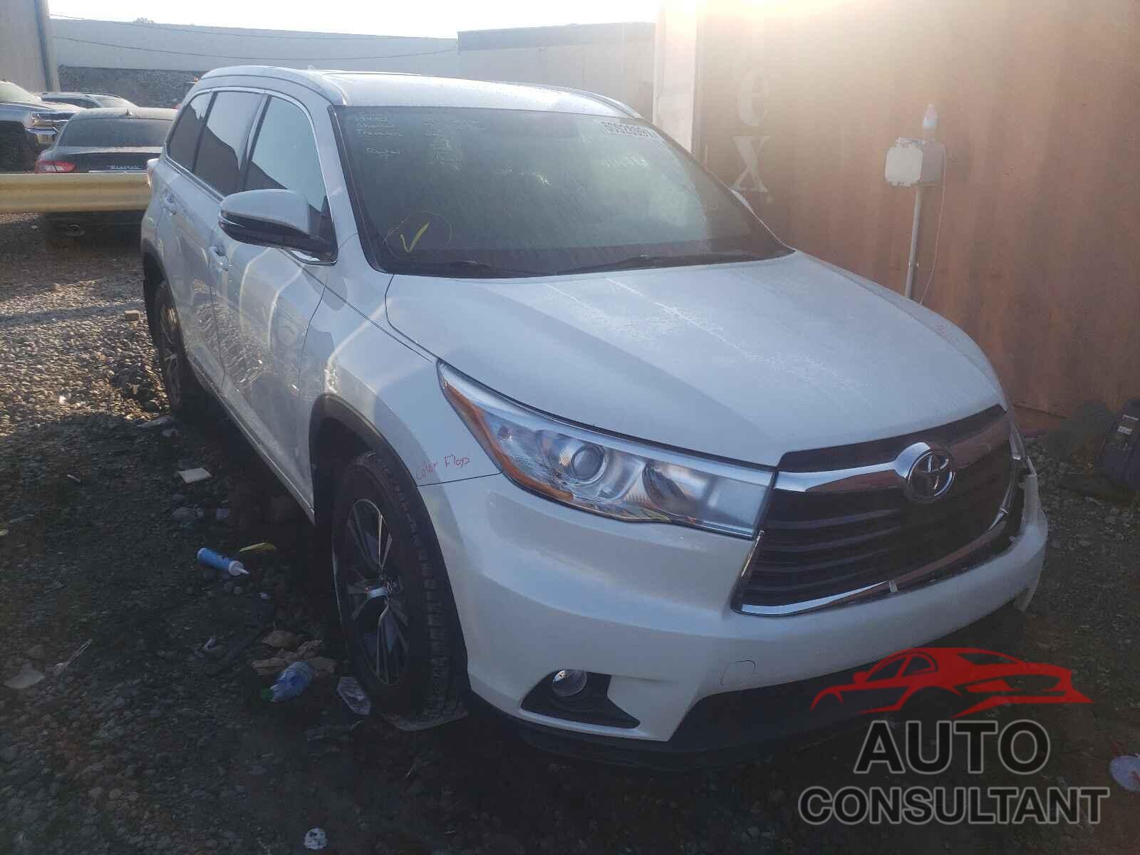 TOYOTA HIGHLANDER 2016 - 5TDJKRFH0GS505754