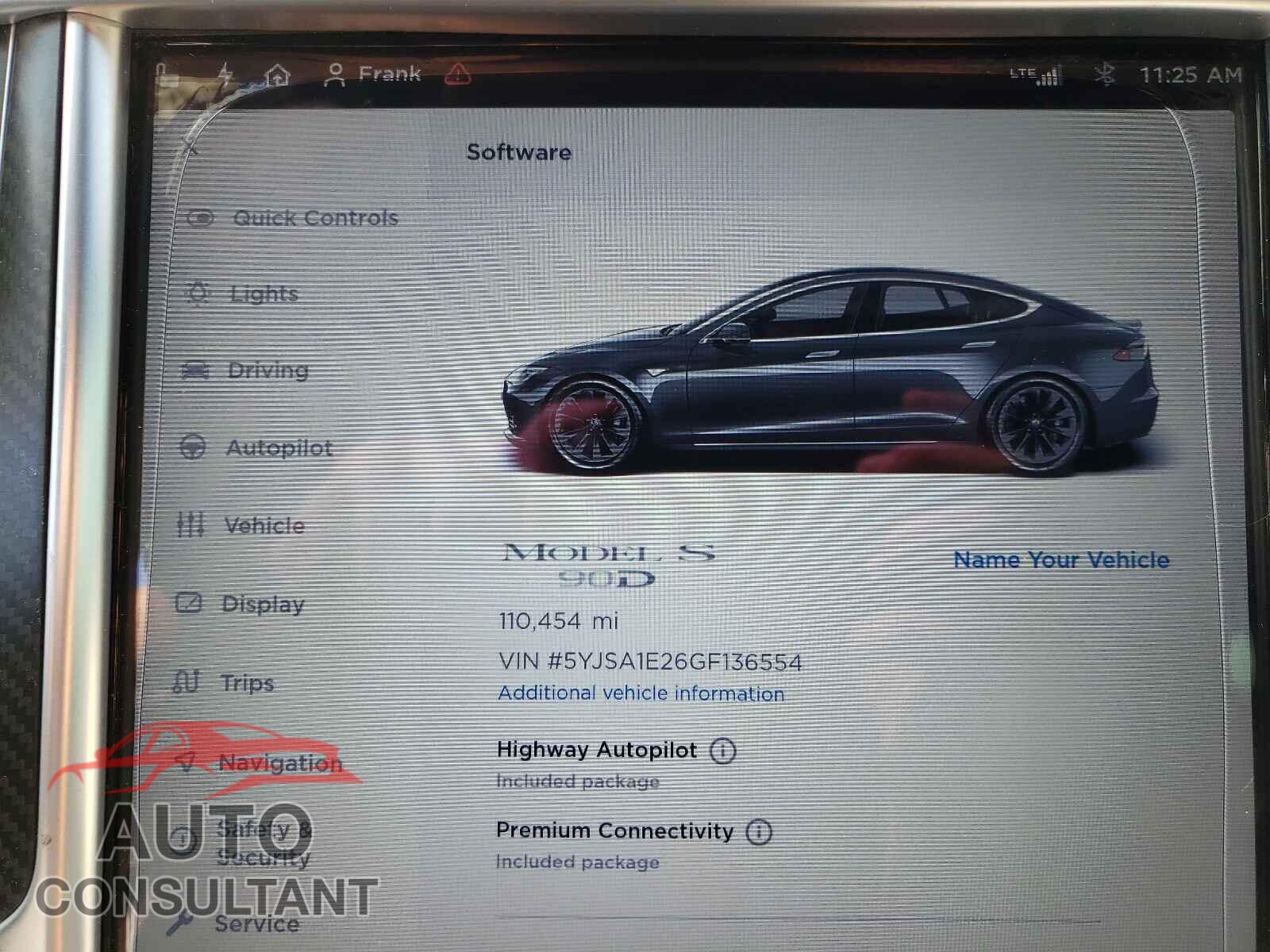 TESLA MODEL S 2016 - 5YJSA1E26GF136554