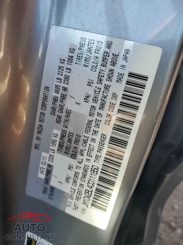 MAZDA 5 2012 - JM1CW2BL4C0111850