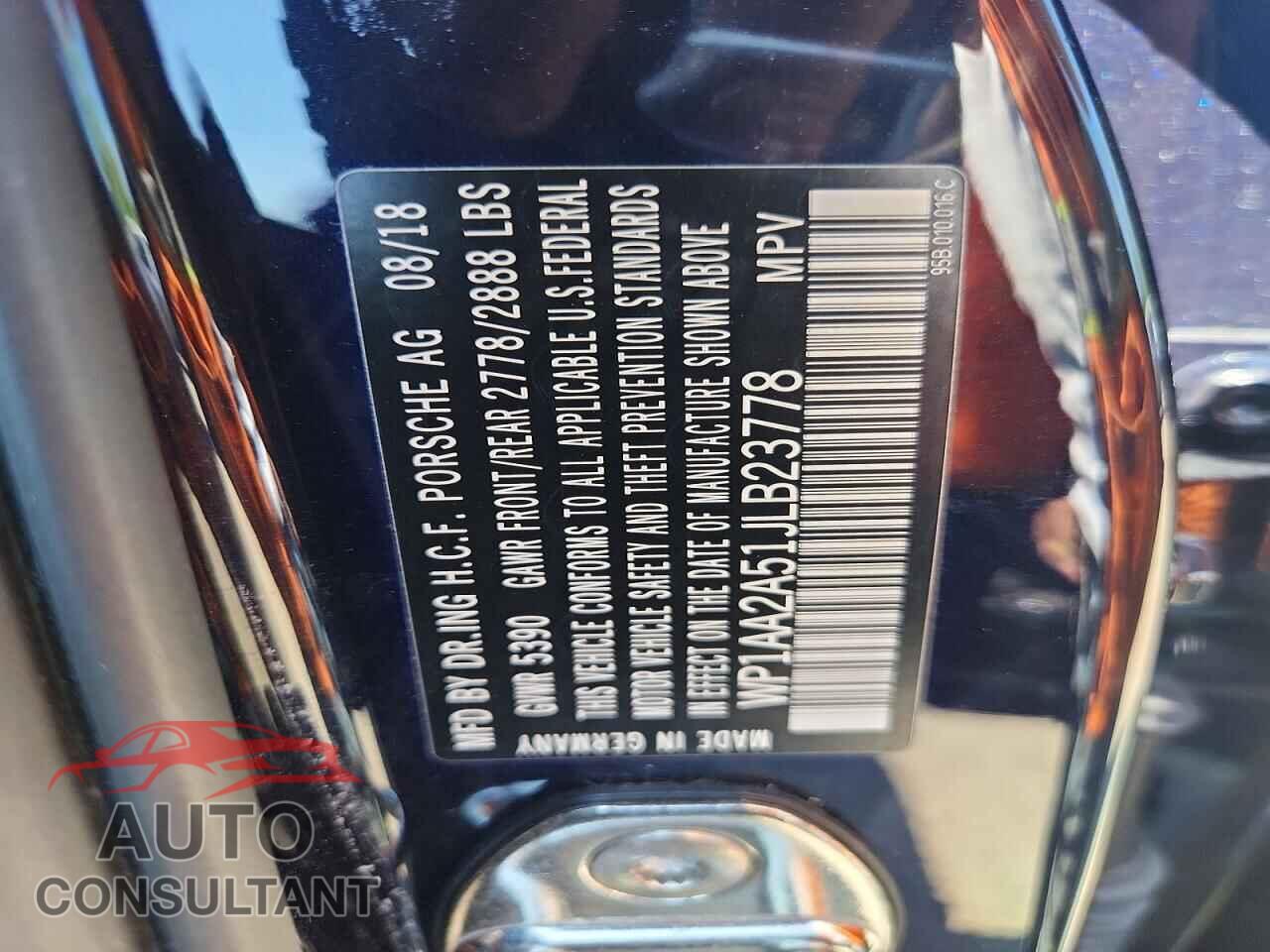 PORSCHE MACAN 2018 - WP1AA2A51JLB23778