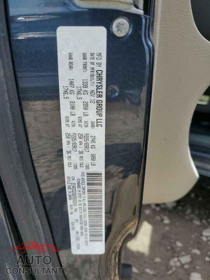 DODGE CARAVAN 2013 - 2C4RDGDG8DR593243