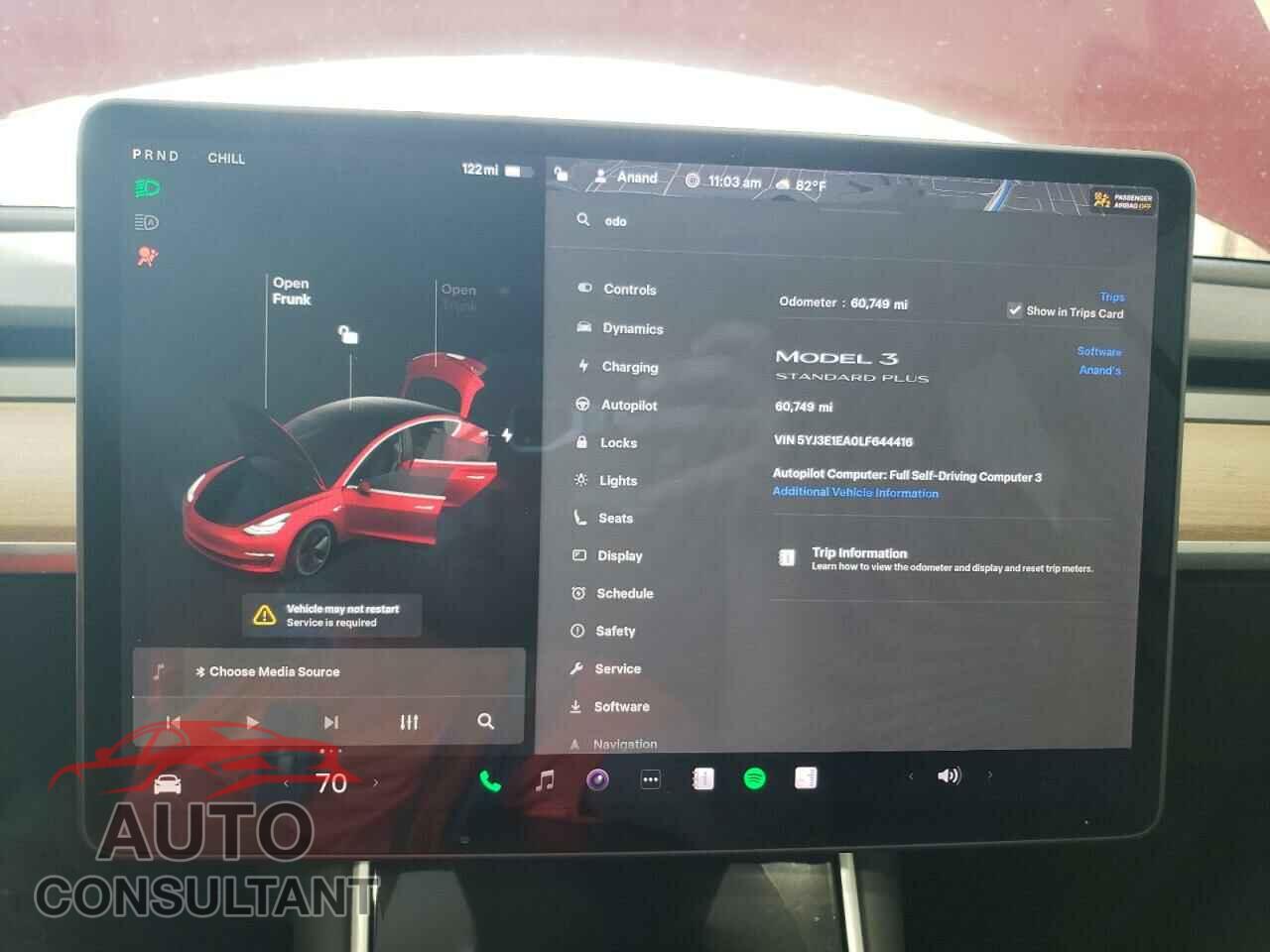 TESLA MODEL 3 2020 - 5YJ3E1EA0LF644416
