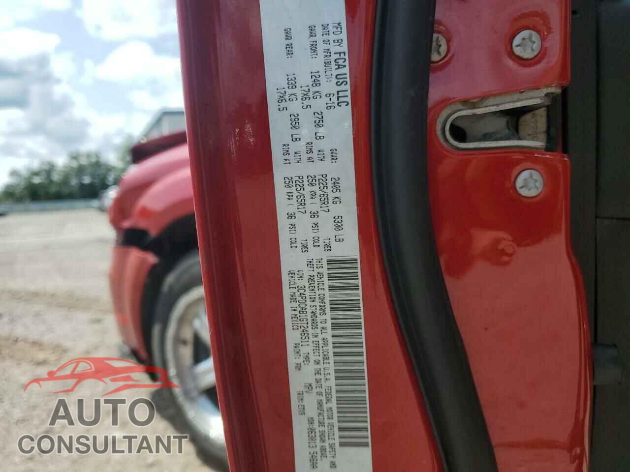 DODGE JOURNEY 2016 - 3C4PDCAB1GT246511