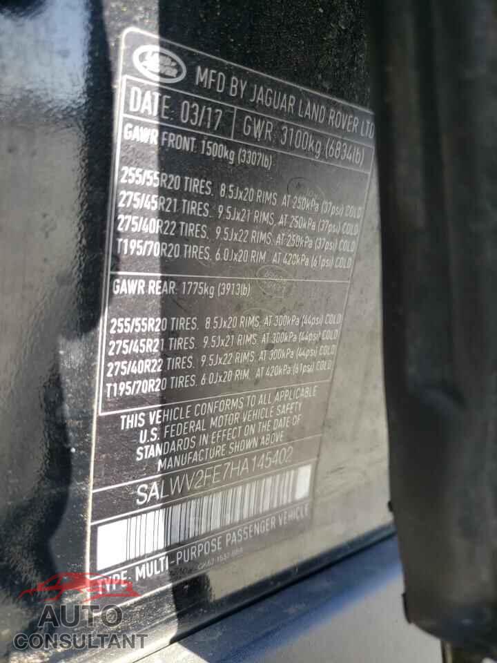 LAND ROVER RANGEROVER 2017 - SALWV2FE7HA145402