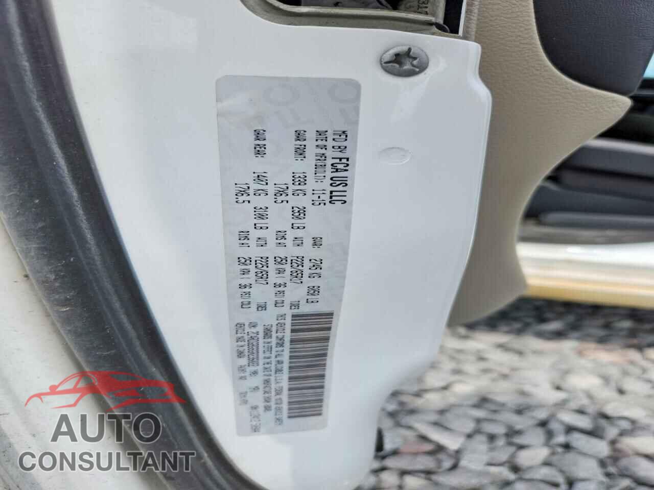 DODGE CARAVAN 2016 - 2C4RDGBG6GR236022