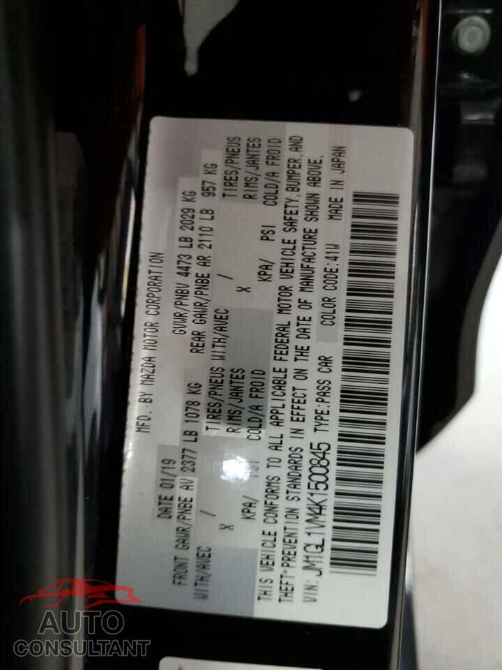 MAZDA 6 2019 - JM1GL1VM4K1500845