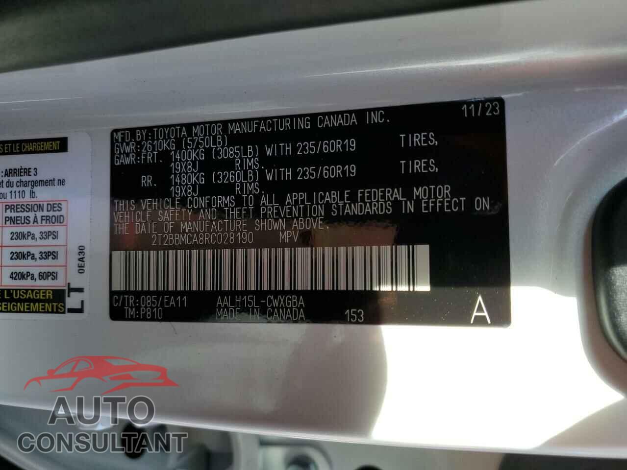 LEXUS RX 350H BA 2024 - 2T2BBMCA8RC028190