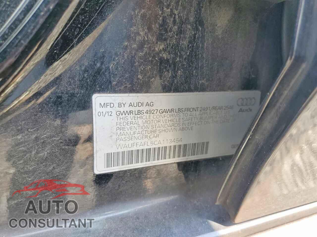 AUDI A4 2012 - WAUFFAFL5CA113454