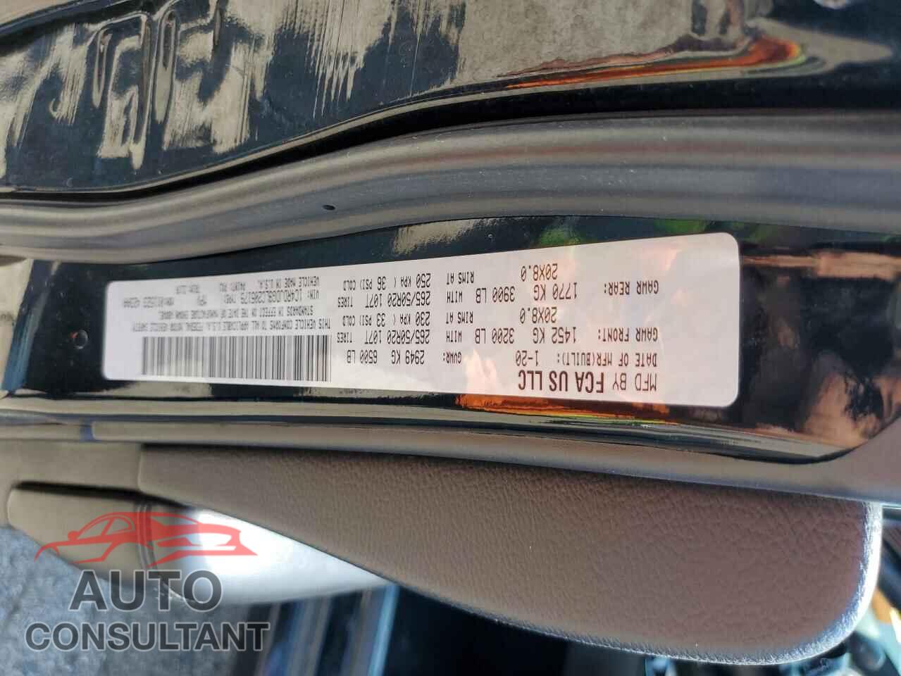 DODGE DURANGO 2020 - 1C4RDJDG9LC205179