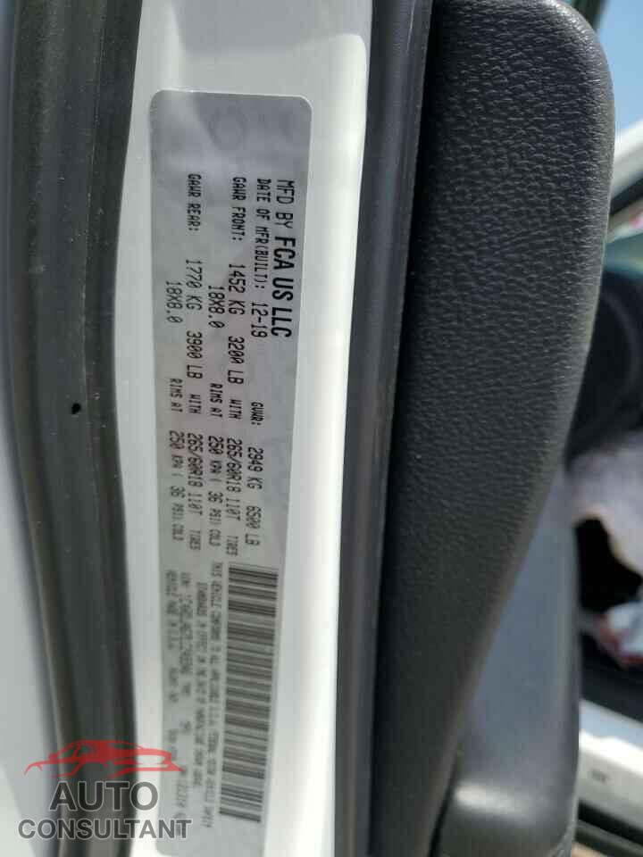 DODGE DURANGO 2020 - 1C4RDJAG7LC249346