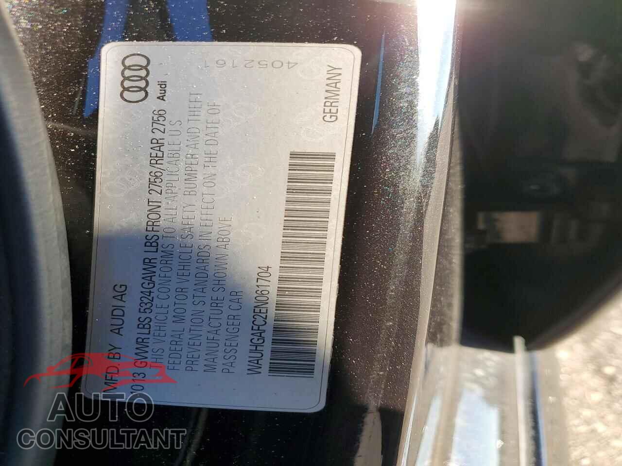 AUDI A6 2014 - WAUHGAFC2EN061704