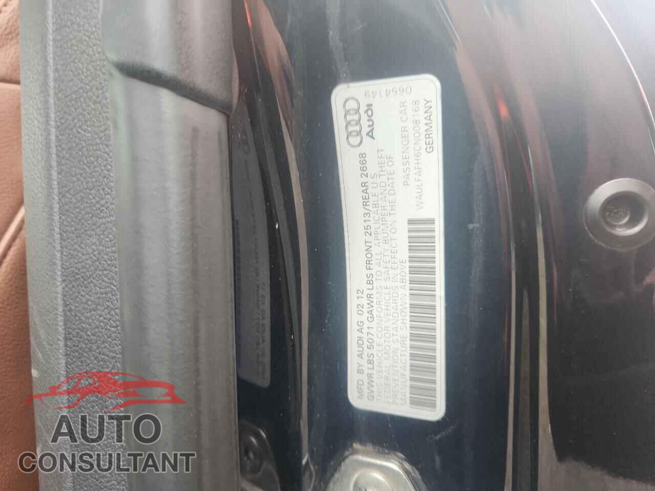 AUDI A5 2012 - WAULFAFH6CN008168