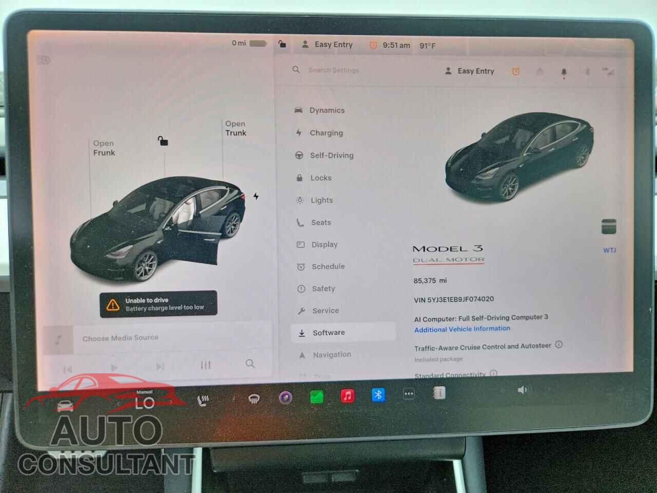 TESLA MODEL 3 2018 - 5YJ3E1EB9JF074020