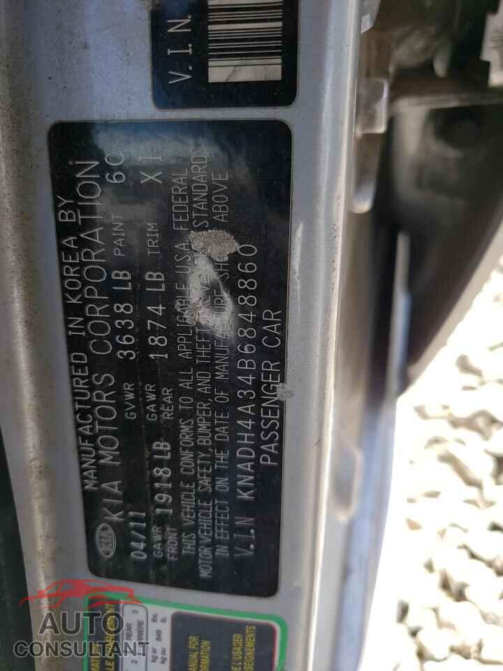 KIA RIO 2011 - KNADH4A34B6848860
