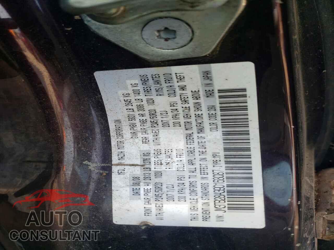 MAZDA CX-9 2009 - JM3TB28A390168087