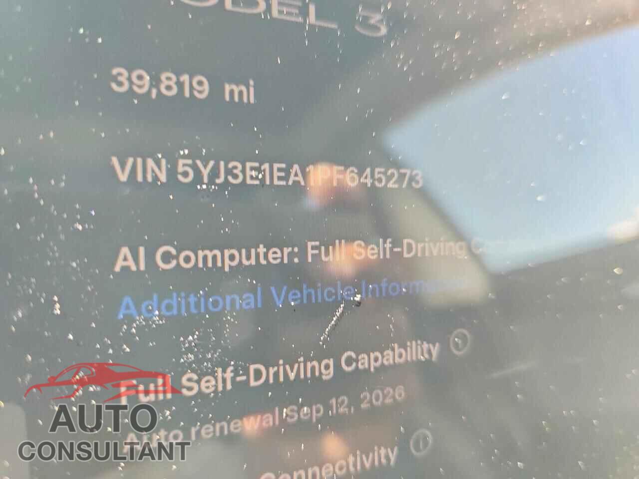 TESLA MODEL 3 2023 - 5YJ3E1EA1PF645273