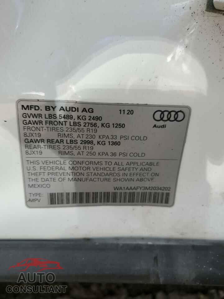 AUDI Q5 2021 - WA1AAAFY3M2034202
