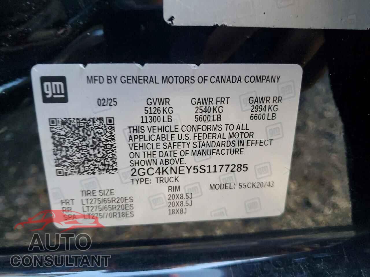 CHEVROLET SILVERADO 2025 - 2GC4KNEY5S1177285