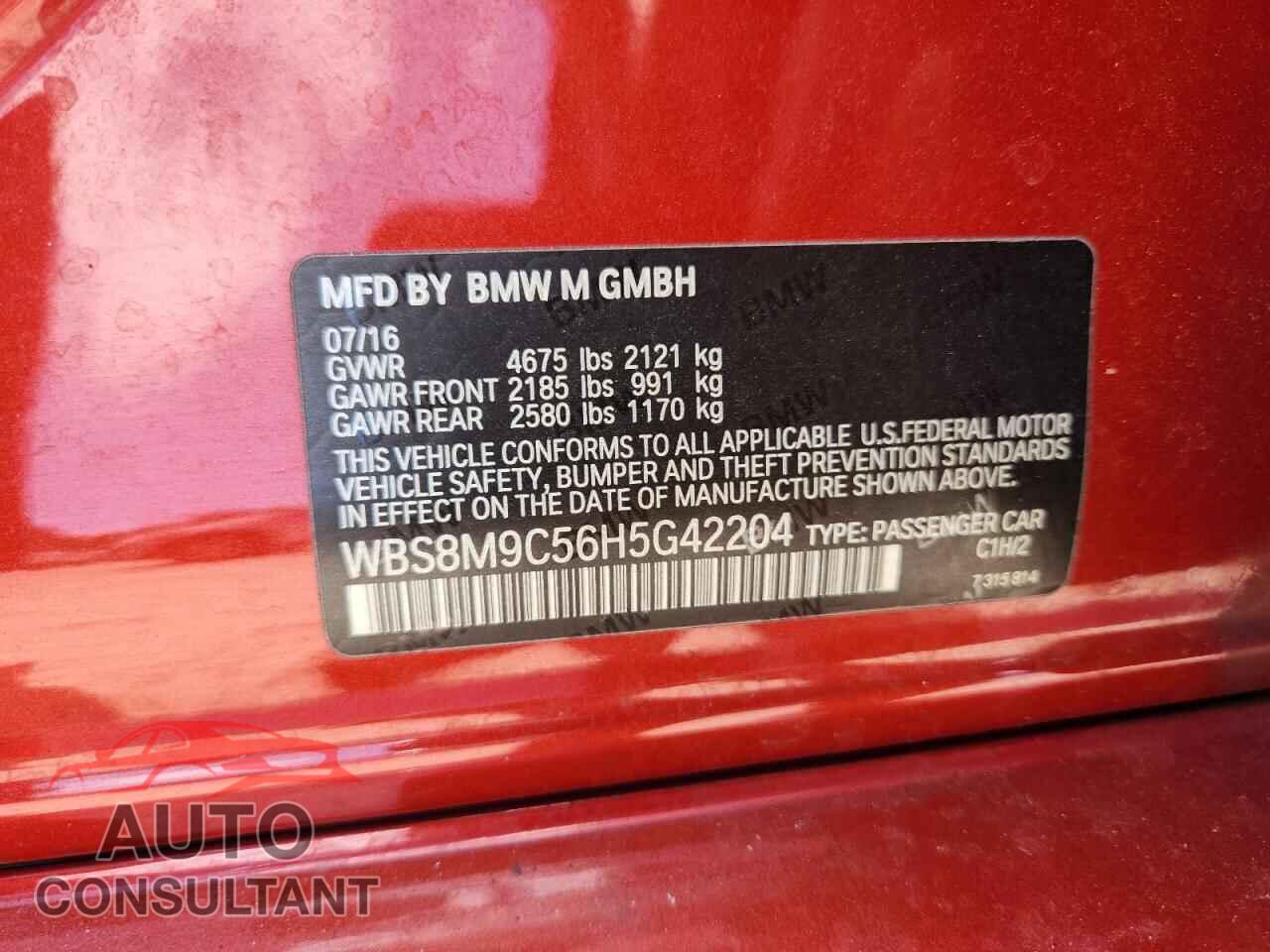 BMW M3 2017 - WBS8M9C56H5G42204